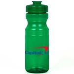 24 Oz. Eco-Polyclear Bottle w/Flip-Top Lid - Translucent Green 24 Oz. Eco-Polyclear Bottle w/Flip-Top Lid - Translucent Green