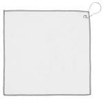 12x12 Recycled Golf Towel With Carabiner (Factory Direct - 10-12 Weeks Ocean) - White 12x12 Recycled Golf Towel With Carabiner (Factory Direct - 10-12 Weeks Ocean) - White