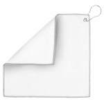 12x12 Recycled Golf Towel With Carabiner (Factory Direct - 10-12 Weeks Ocean) - White Blank Corner 12x12 Recycled Golf Towel With Carabiner (Factory Direct - 10-12 Weeks Ocean) - White Blank Corner