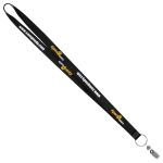 3/4" Recycled Screen Printed Lanyard (QuickShip) 18-24 Days - Black 3/4" Recycled Screen Printed Lanyard (QuickShip) 18-24 Days - Black