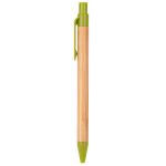 The Albury Bamboo Wheat Straw Click-Action Ballpoint Pen - Brown/Green The Albury Bamboo Wheat Straw Click-Action Ballpoint Pen - Brown/Green
