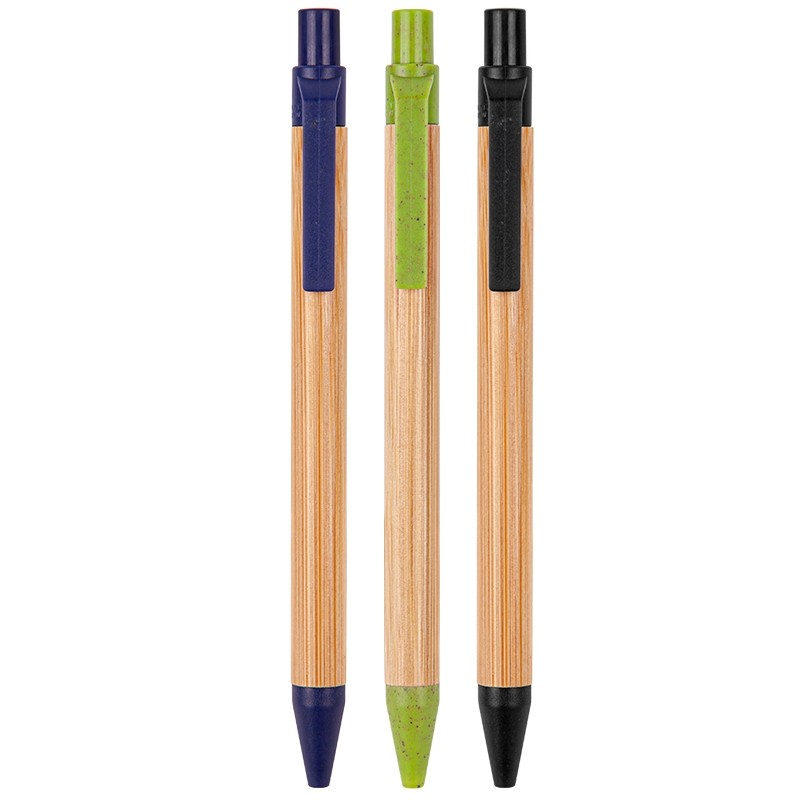 The Albury Bamboo Wheat Straw Click-Action Ballpoint Pen 1