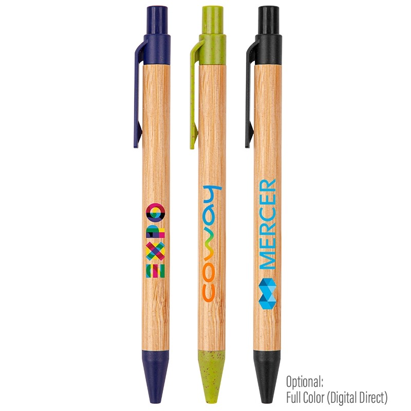 The Albury Bamboo Wheat Straw Click-Action Ballpoint Pen 1