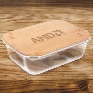 34 Oz. Glass Food Storage Container With Bamboo Lid 1 34 Oz. Glass Food Storage Container With Bamboo Lid 1