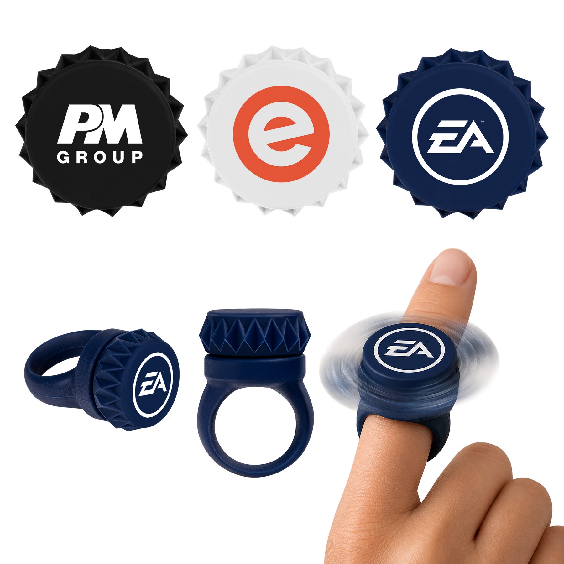 SmoothSpin Fidget Silicone Ring (Factory Direct) 10-12 Weeks 1