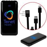 10,000 mAh Power Bank w/Built-In Charge Cables 1 10,000 mAh Power Bank w/Built-In Charge Cables 1