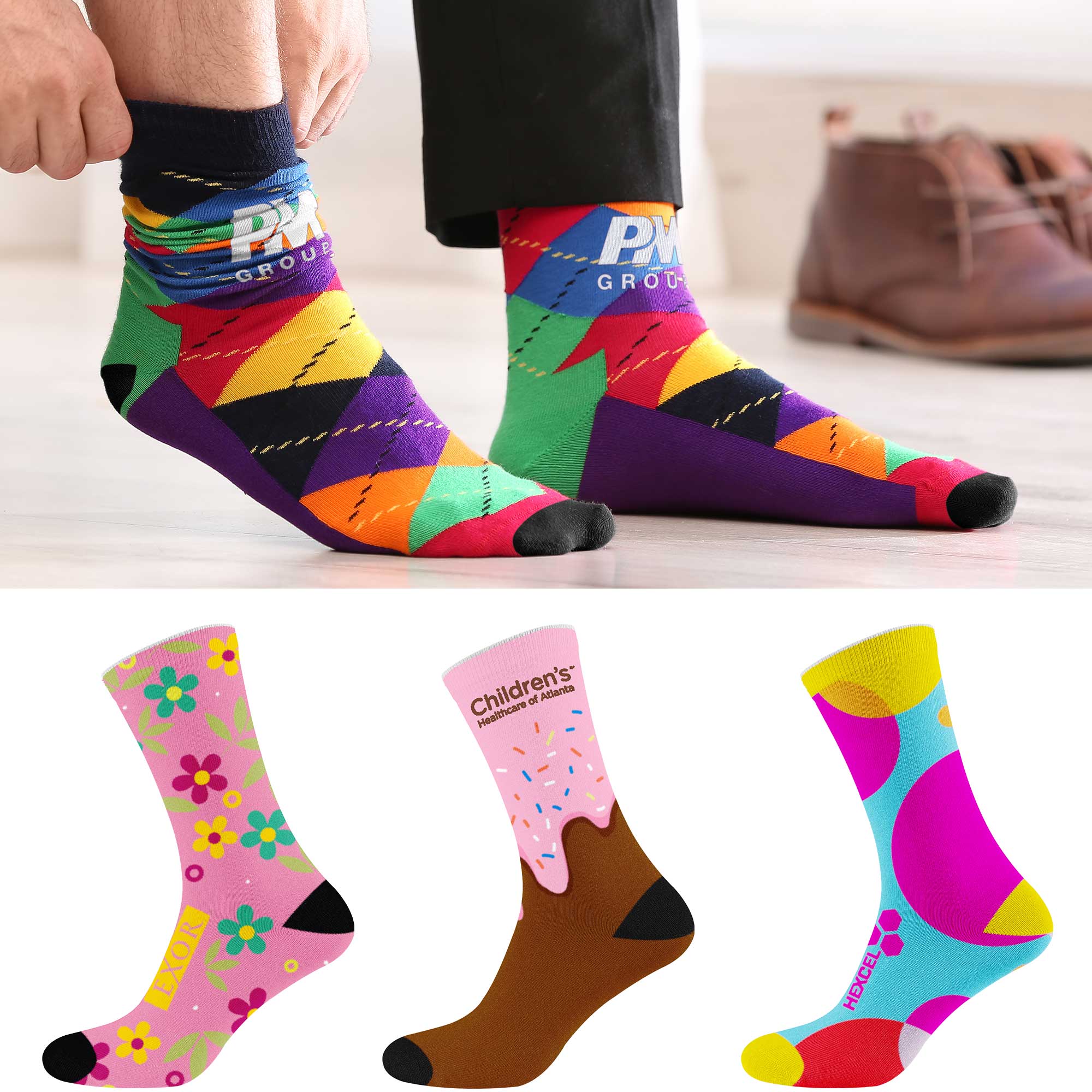 Crew Cut Dye Sublimated Socks (OCEAN) 1 Crew Cut Dye Sublimated Socks (OCEAN) 1
