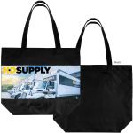 Arlington 300D Two-Tone Dye Sublimation Tote Bag - Black Arlington 300D Two-Tone Dye Sublimation Tote Bag - Black