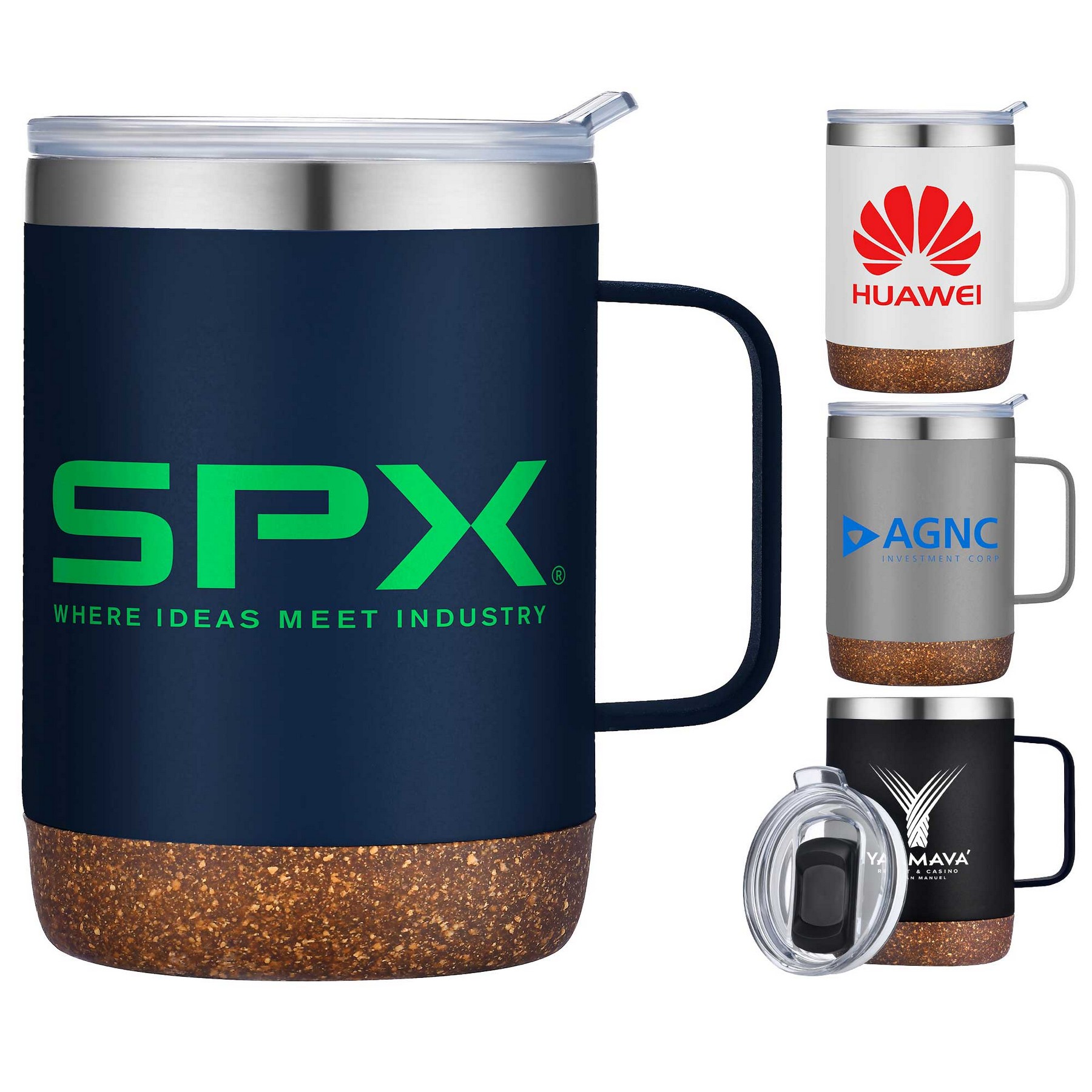 12oz. Vacuum Insulated SS Mug with Cork Bottom 1
