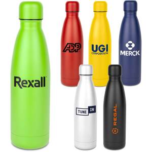 Powder Coated Hydro-Soul Water Bottle With Copper Lining - 17 Oz. 1 Powder Coated Hydro-Soul Water Bottle With Copper Lining - 17 Oz. 1
