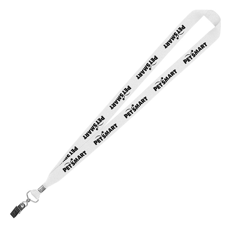 3/4" Eco Friendly rPET Lanyard w/ Bulldog Clip 1