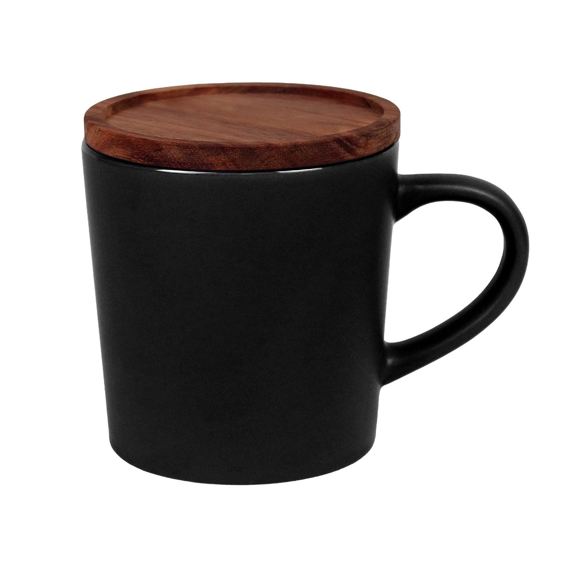 16oz. Ceramic Mug with Sealing Wood Lid 1