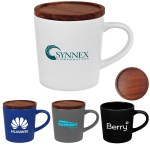 16oz. Ceramic Mug with Sealing Wood Lid 1 16oz. Ceramic Mug with Sealing Wood Lid 1