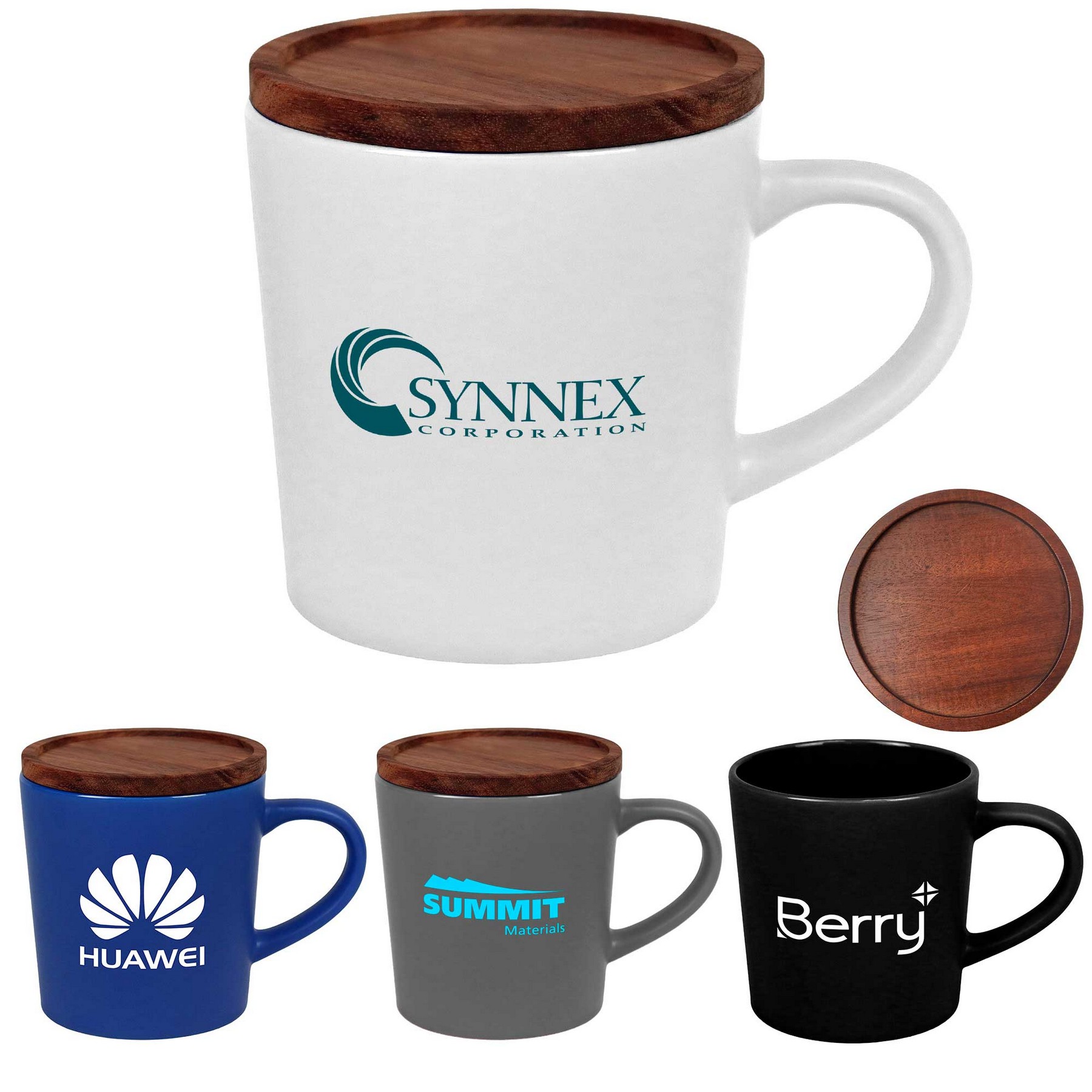 16oz. Ceramic Mug with Sealing Wood Lid 1