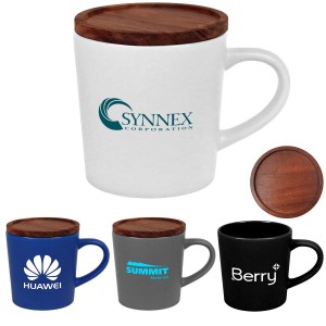 16oz. Ceramic Mug with Sealing Wood Lid 1 16oz. Ceramic Mug with Sealing Wood Lid 1