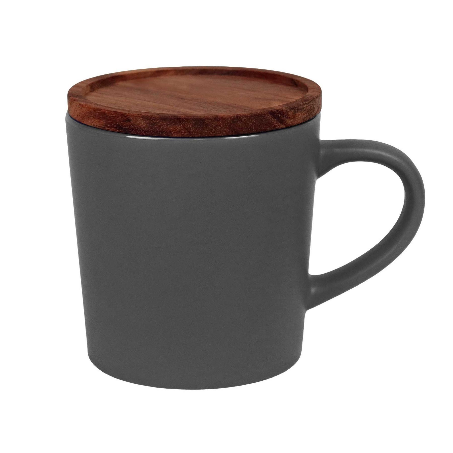 16oz. Ceramic Mug with Sealing Wood Lid 1