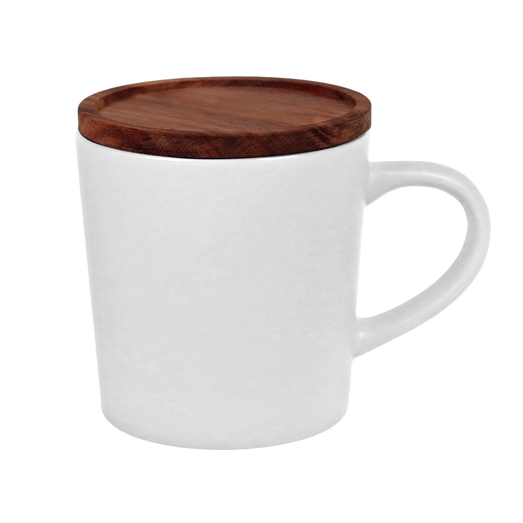 16oz. Ceramic Mug with Sealing Wood Lid 1