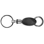 Gunmetal Elliptical Key Chain 2 Gunmetal Elliptical Key Chain 2
