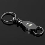 Gunmetal Elliptical Key Chain - Gunmetal Gray Gunmetal Elliptical Key Chain - Gunmetal Gray
