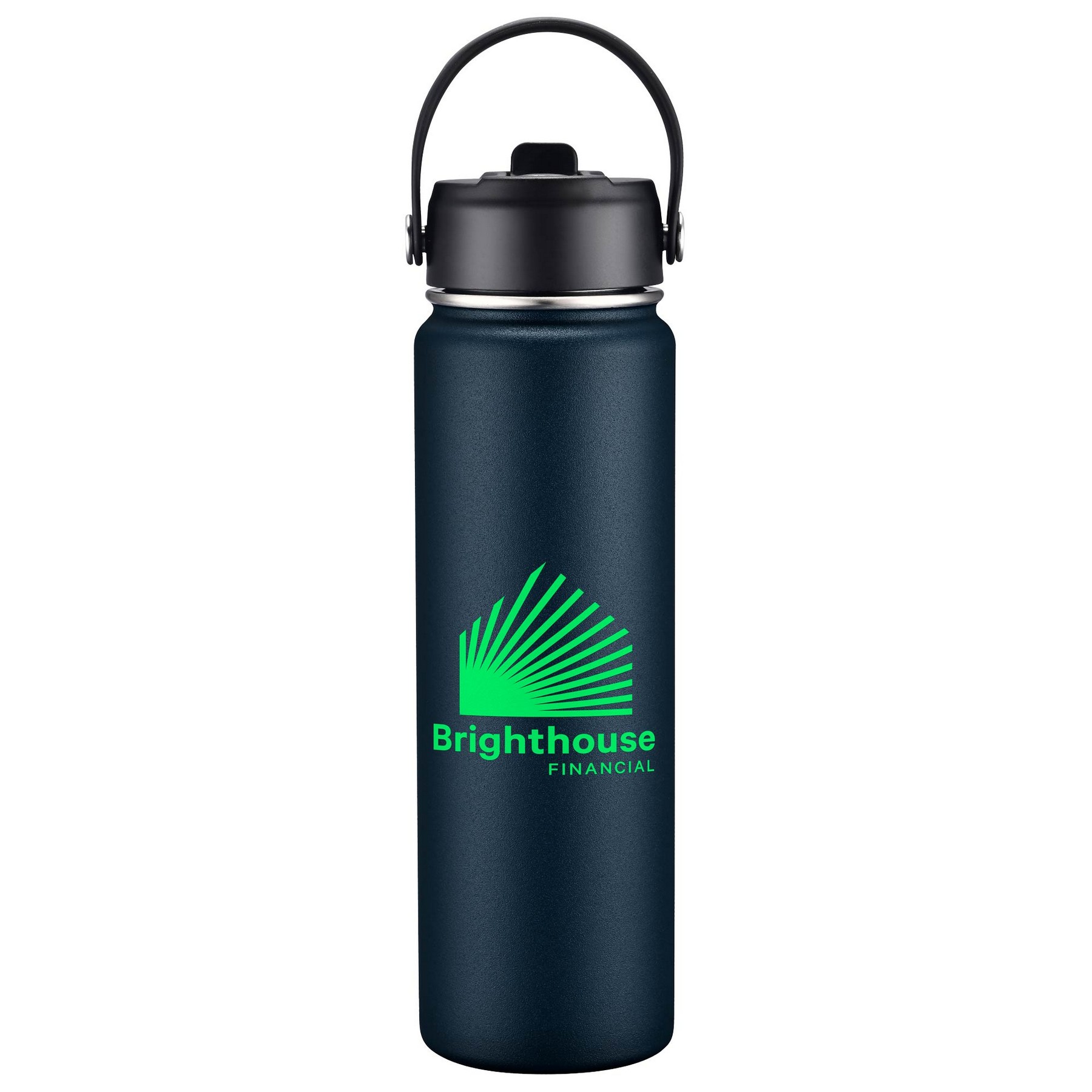 27oz. Stainless Steel Thermal Water Bottle with Flip Straw & Silicone Base 1
