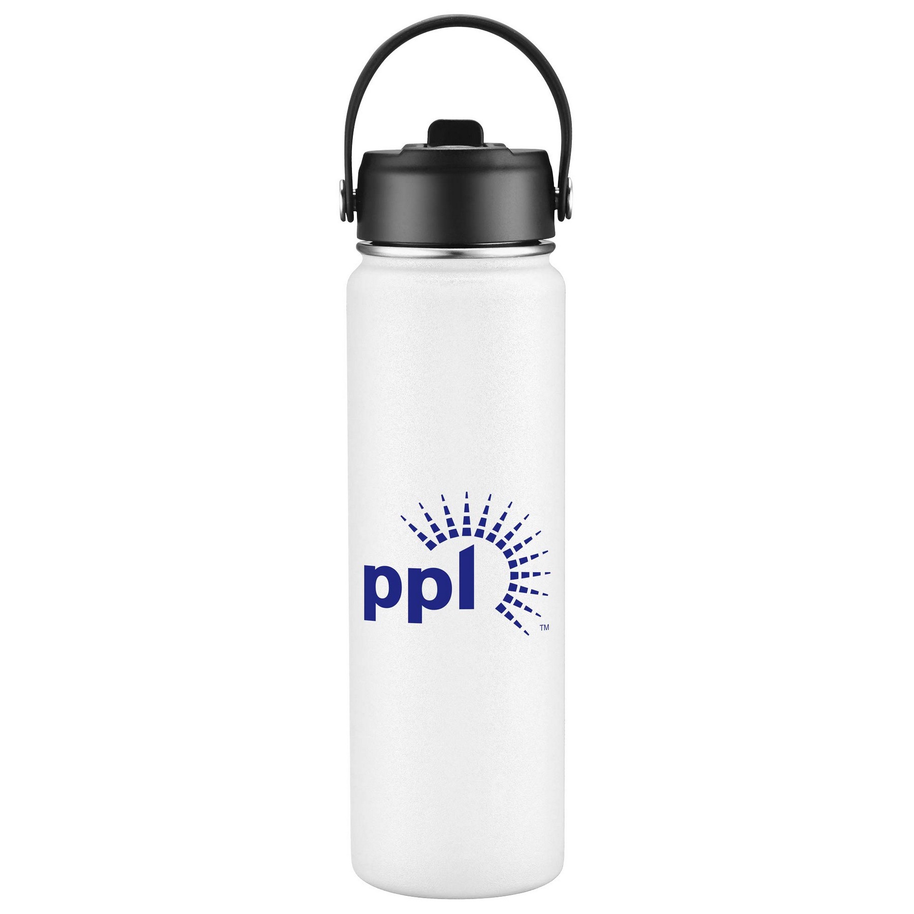 27oz. Stainless Steel Thermal Water Bottle with Flip Straw & Silicone Base 1