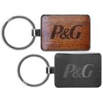 ForgeWood Rectangle Keychain - Gray/Brown ForgeWood Rectangle Keychain - Gray/Brown