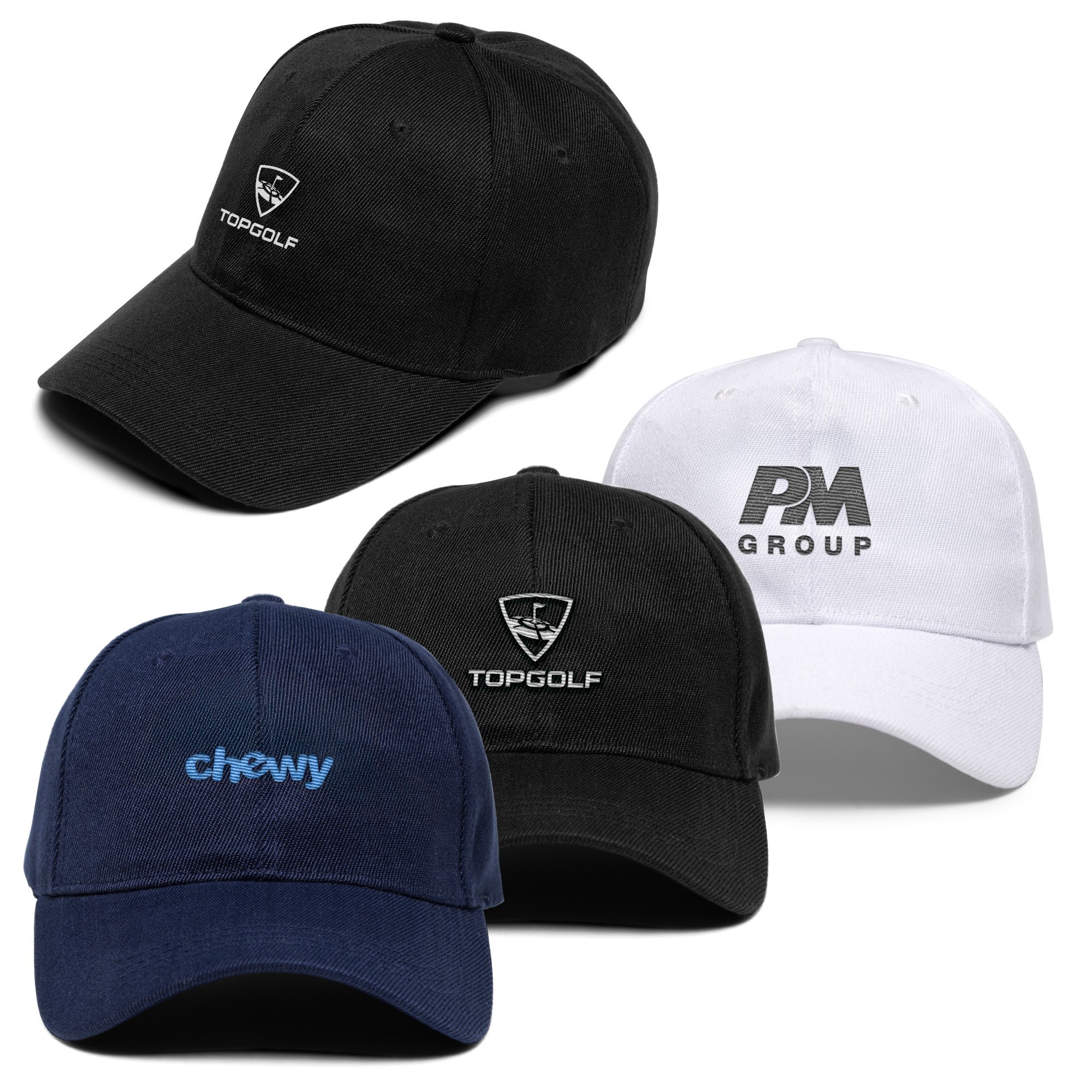 Promo Poly-Cotton 6 Panel Velcro Strap Baseball Cap (Ocean - 10 Weeks) 1