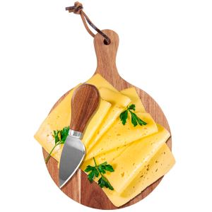 Mini Round Cheese Board & Knife Set 1 Mini Round Cheese Board & Knife Set 1