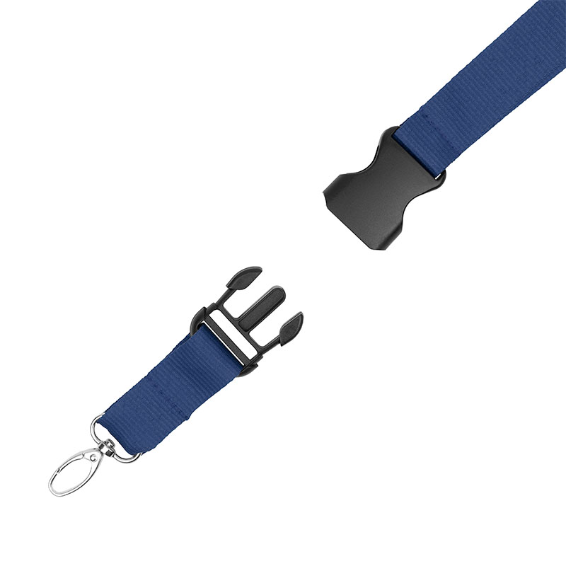 1" Eco Friendly rPET Lanyard w/Buckle and Safety Breakaway 1