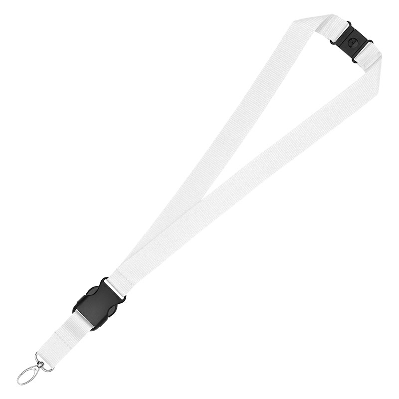 1" Eco Friendly rPET Lanyard w/Buckle and Safety Breakaway 1