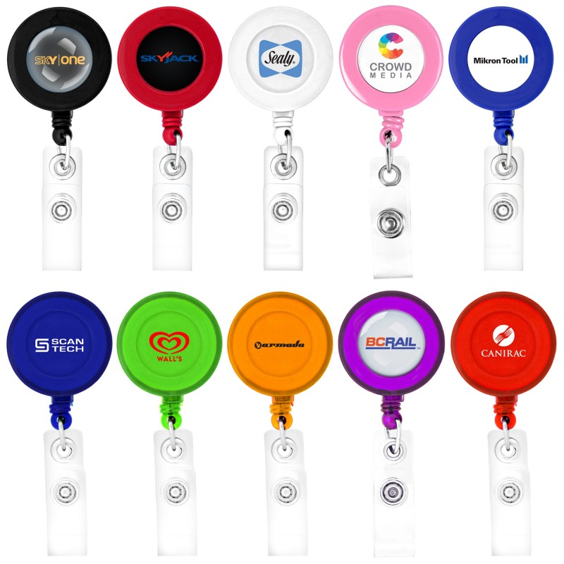 Round Retractable Badge Holder (Factory Direct - 10-12 Weeks Ocean) 1 Round Retractable Badge Holder (Factory Direct - 10-12 Weeks Ocean) 1