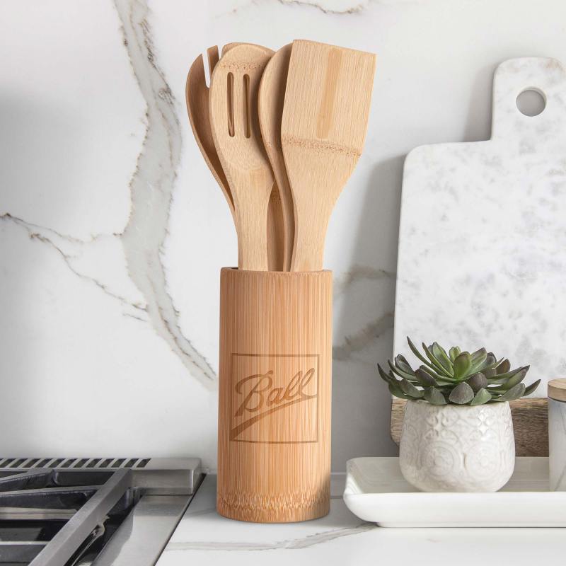 5-Piece Bamboo Kitchen Utensil Set 1 5-Piece Bamboo Kitchen Utensil Set 1