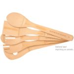 5-Piece Bamboo Kitchen Utensil Set - Tan Utensils 5-Piece Bamboo Kitchen Utensil Set - Tan Utensils