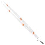 3/4" Recycled Euro Soft Lanyard (QuickShip) 18-24 Days - White 3/4" Recycled Euro Soft Lanyard (QuickShip) 18-24 Days - White