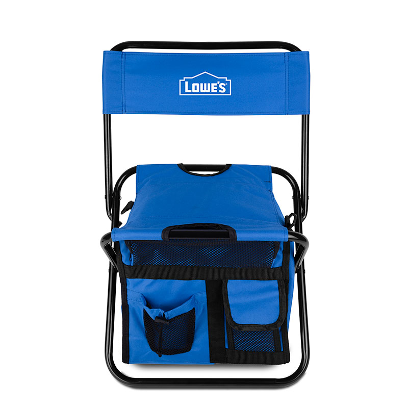 Folding Chair w/24 Can Cooler Bag & Pockets 1
