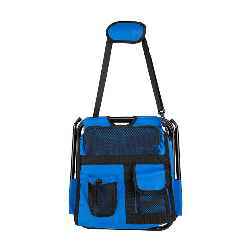 Folding Chair w/24 Can Cooler Bag & Pockets 1
