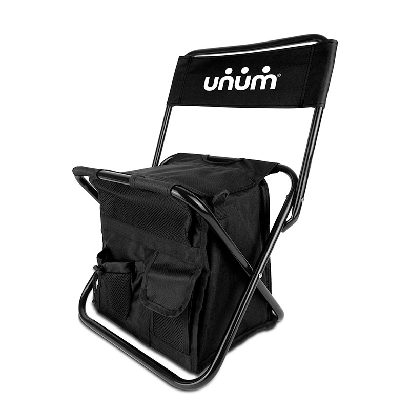 Folding Chair w/24 Can Cooler Bag & Pockets 1
