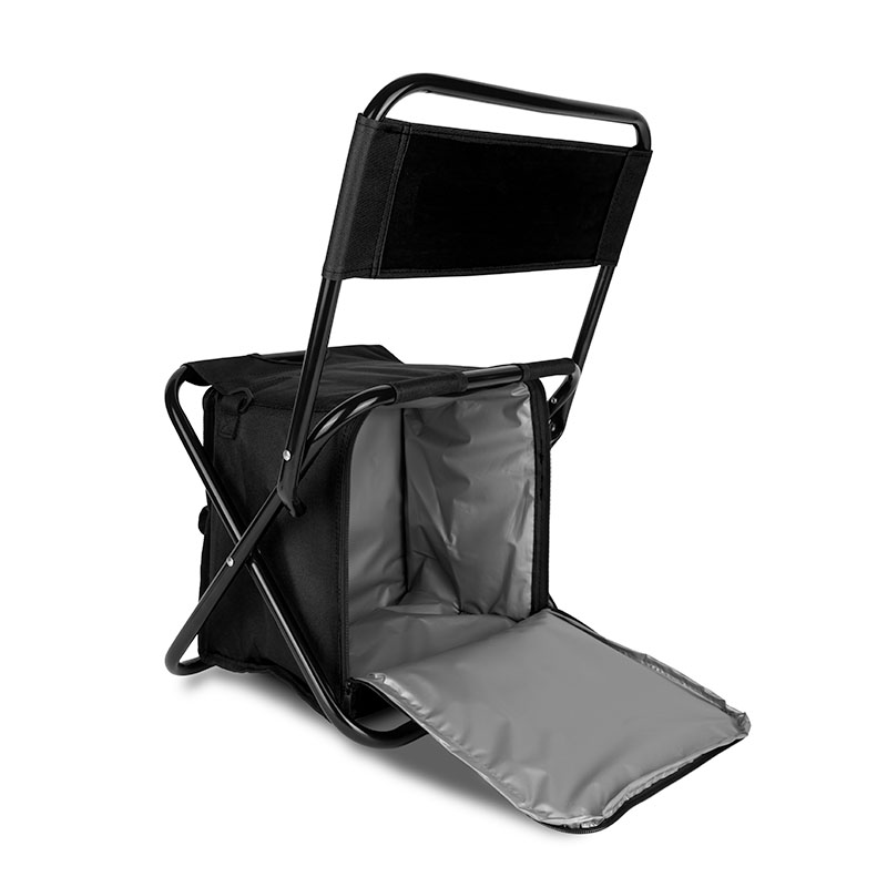Folding Chair w/24 Can Cooler Bag & Pockets 1