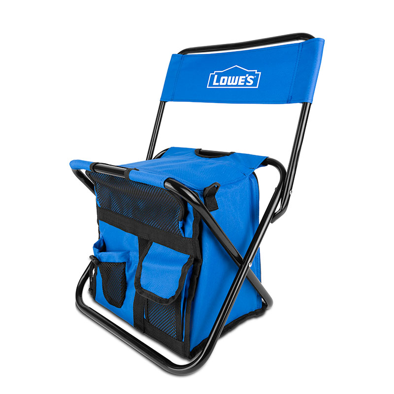 Folding Chair w/24 Can Cooler Bag & Pockets 1