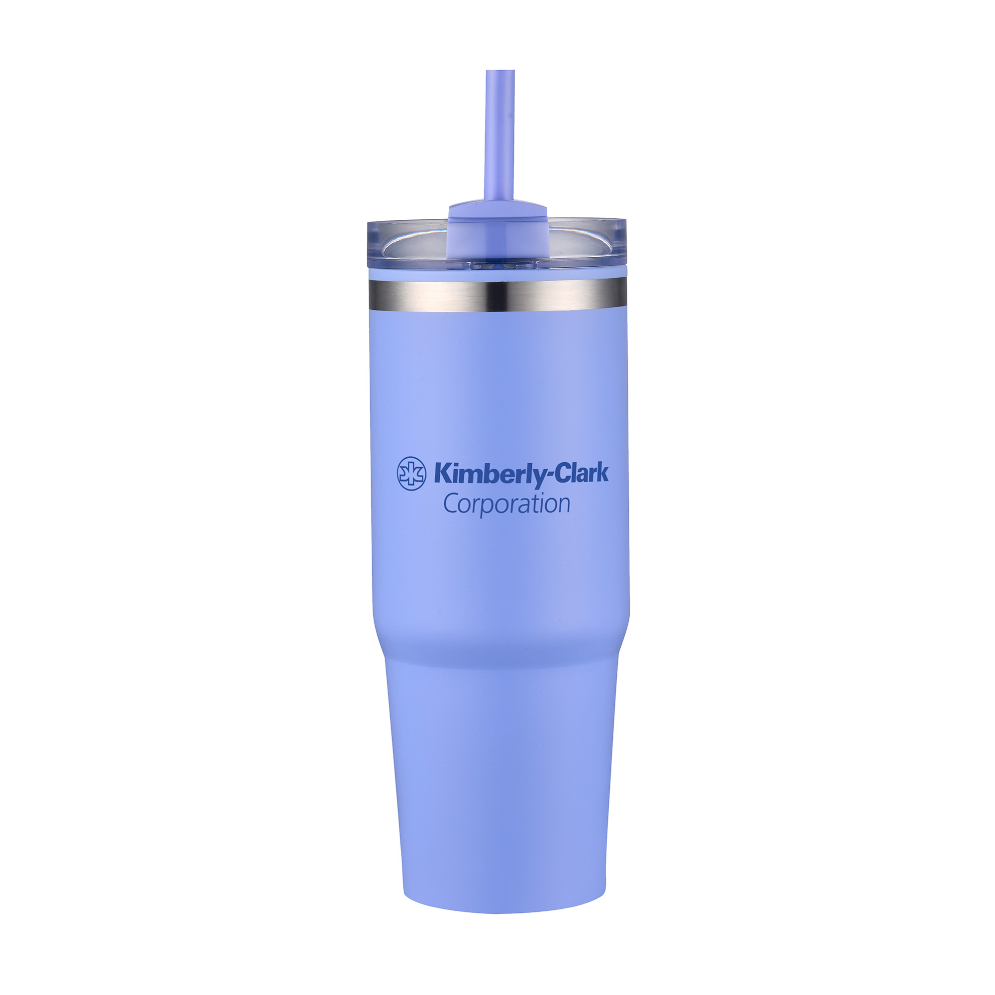 30 Oz. Dual Wall Stainless Steel Tumbler w/Clear Lid 1