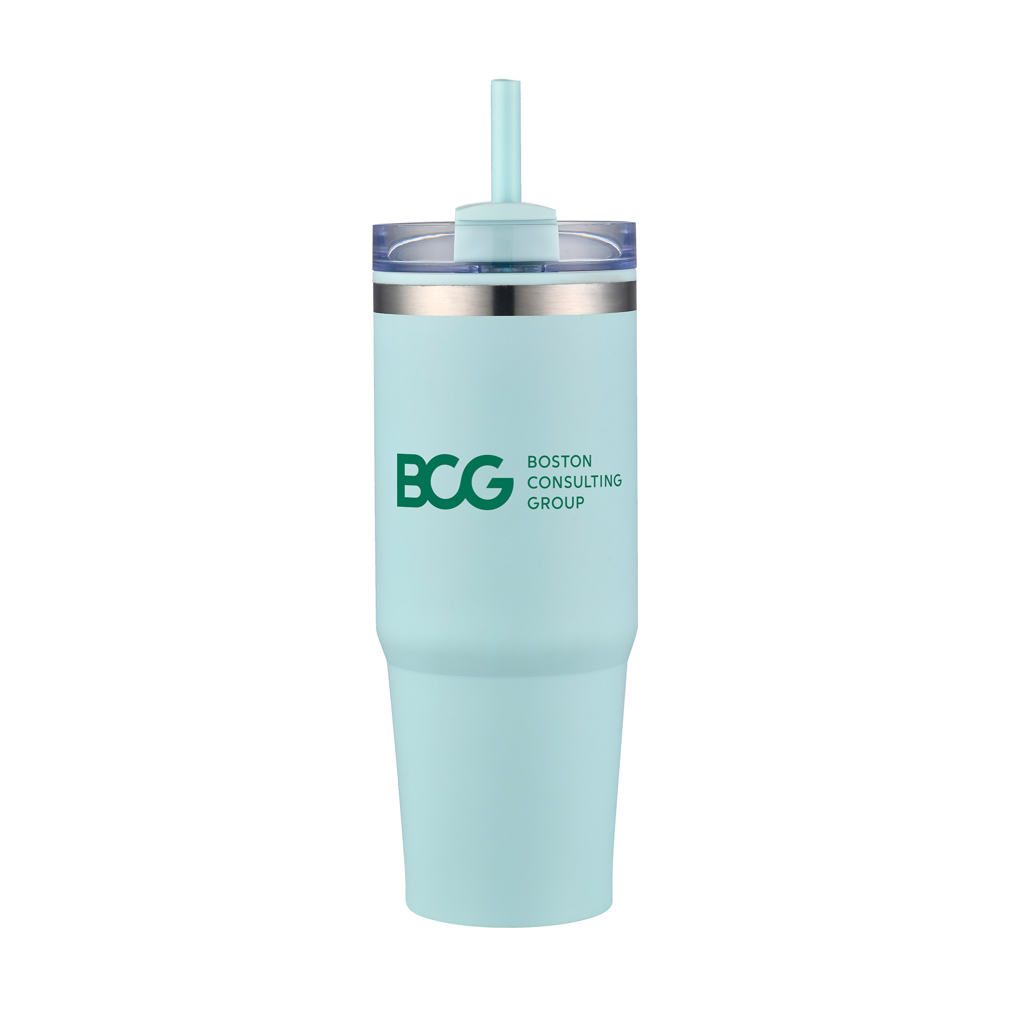 30 Oz. Dual Wall Stainless Steel Tumbler w/Clear Lid 1