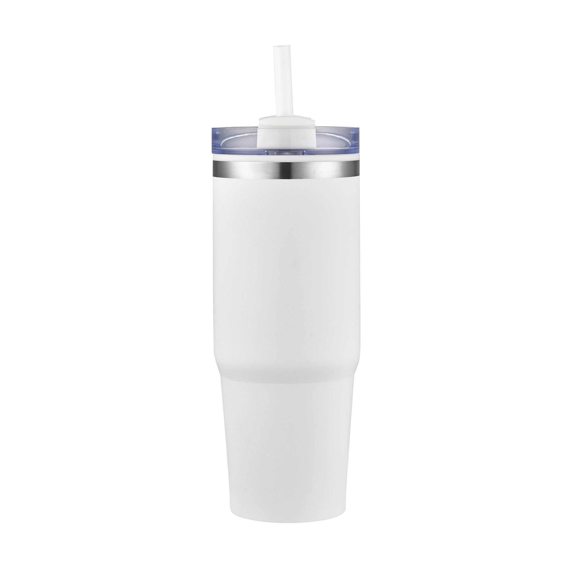 30 Oz. Dual Wall Stainless Steel Tumbler w/Clear Lid 1