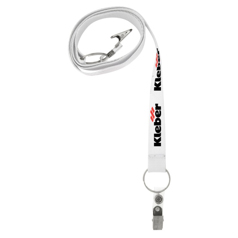 3/4" Screen Printed Dual Attachment Lanyard 1 3/4" Screen Printed Dual Attachment Lanyard 1