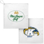 12x12 Golf Towel w/Grommet - 200GSM (Factory Direct- 10-20 Weeks Ocean) - White 12x12 Golf Towel w/Grommet - 200GSM (Factory Direct- 10-20 Weeks Ocean) - White