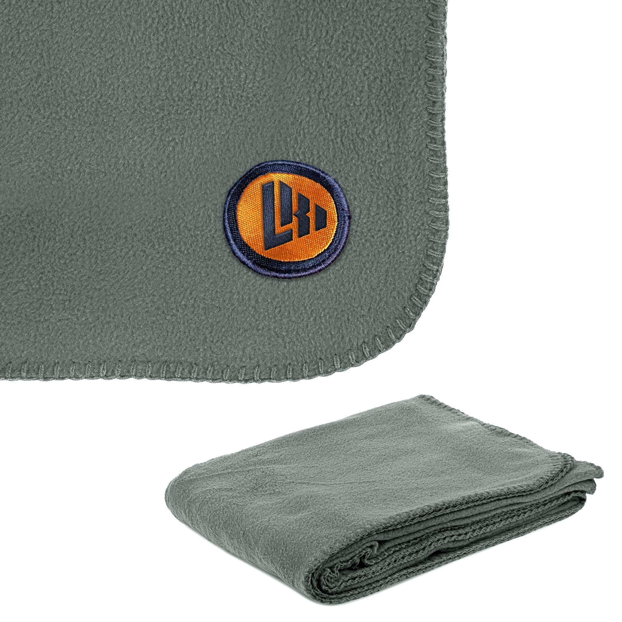 260g Anti-Pill Embroidered Fleece Throw Blanket 50" X 60" 1