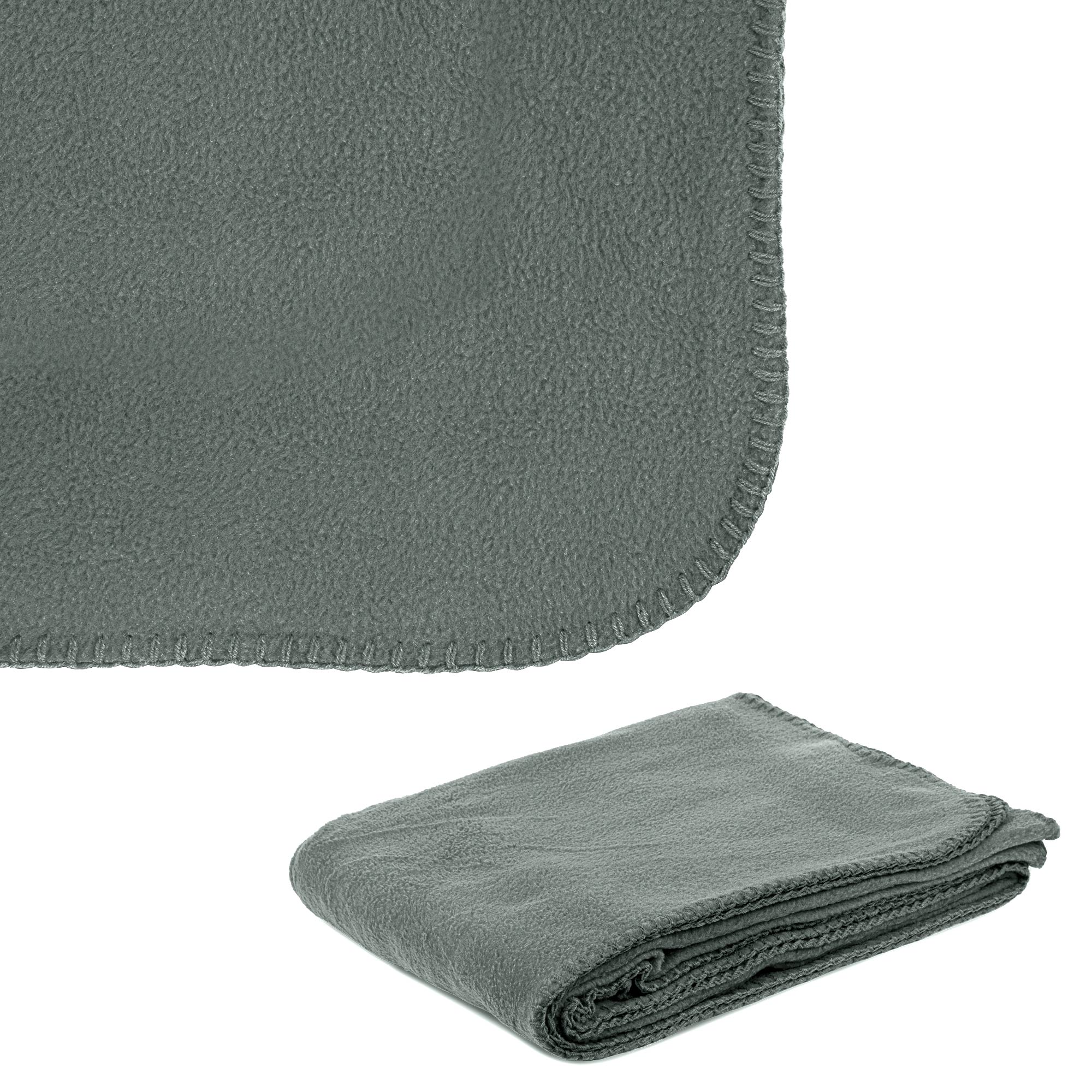 260g Anti-Pill Embroidered Fleece Throw Blanket 50" X 60" 1