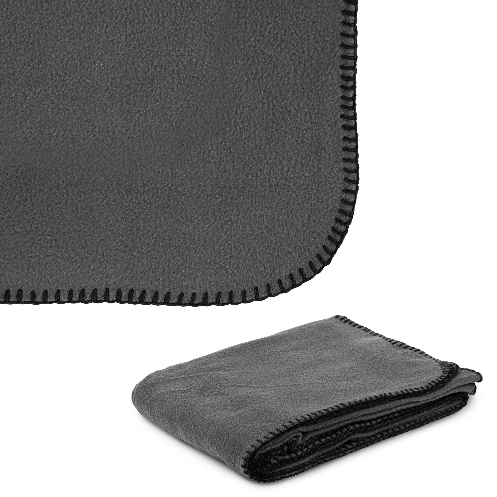 260g Anti-Pill Embroidered Fleece Throw Blanket 50" X 60" 1