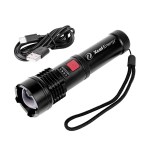 800LM Metal Flashlight w/1500mAh Rechargeable Battery (Factory Direct) 10-12 Weeks - Black w/Cord 800LM Metal Flashlight w/1500mAh Rechargeable Battery (Factory Direct) 10-12 Weeks - Black w/Cord