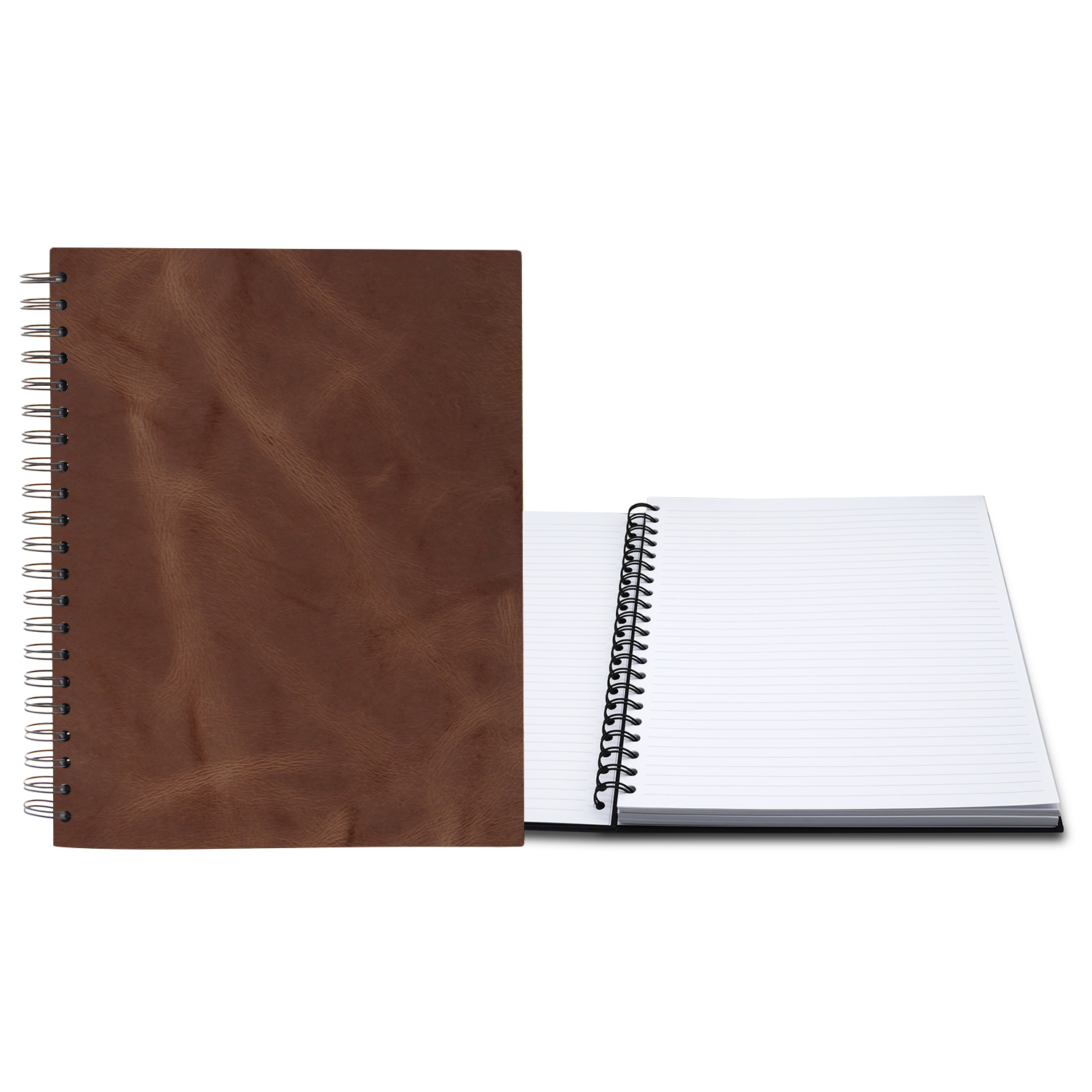 8.5" x 11" Premium Leather Spiral Journal 1