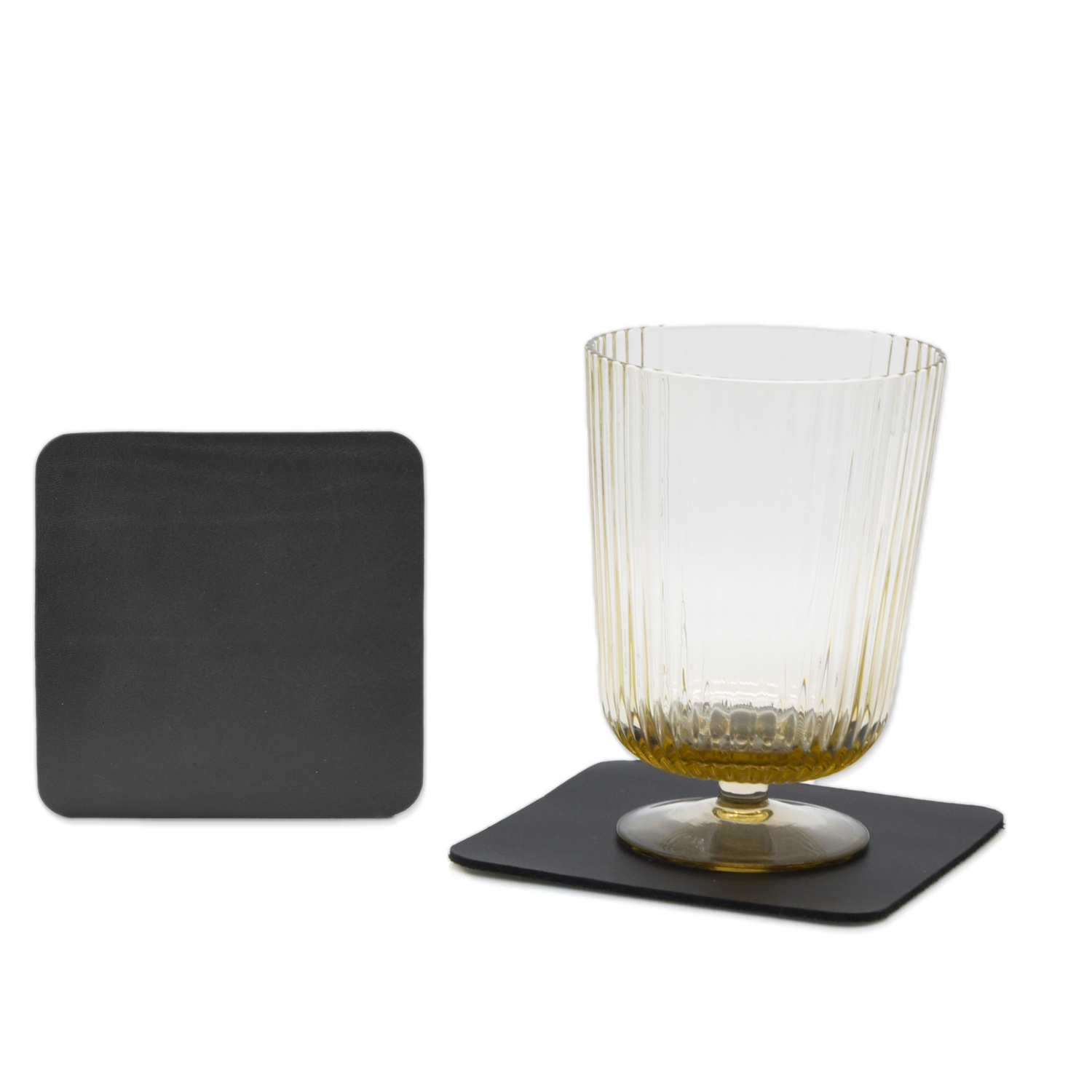 Outpost leather square coasters 2